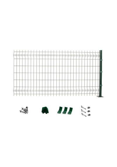 Bahçe Çiti Panel Tel Çit Tam Takım 150 x 250 cm YEŞİL