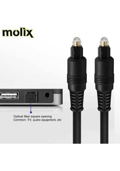Molix 10 Metre Dijital Fiber Optik Ses Kablosu