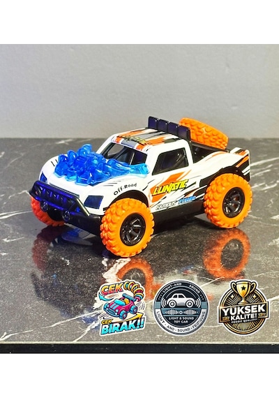 4x4 Çarpışan Oyuncak Araba Sesli Ve Işıklı Çek-bırak Çok Renkli