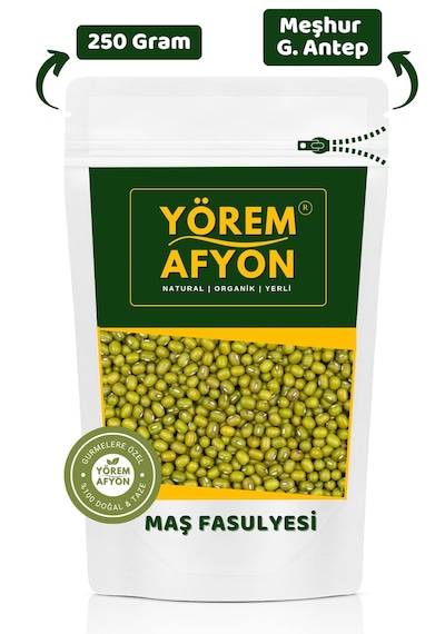 Yörem Afyon Gaziantep Yöresinden Doğanın Protein Hazinesi Maş Fasulyesi, Cin Börülcesi Vigna Radiata 250gr.