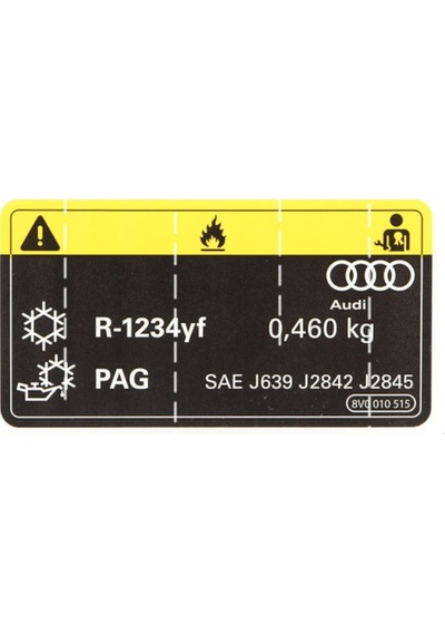 8V0010515 Vw Araba Uyarı Etiketi Sticker Yapıştırma