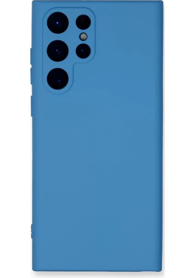 Newface Samsung Galaxy S24 Ultra Kılıf Nano İçi Kadife Silikon - Mavi