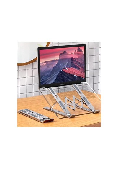 Katlanabilir Alüminyum Laptop Standı - 13 Kademeli Yükseklik 1