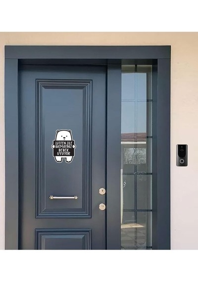 Lütfen Zile Basmayınız - Bebek Uyuyor Ayıcık Sticker &