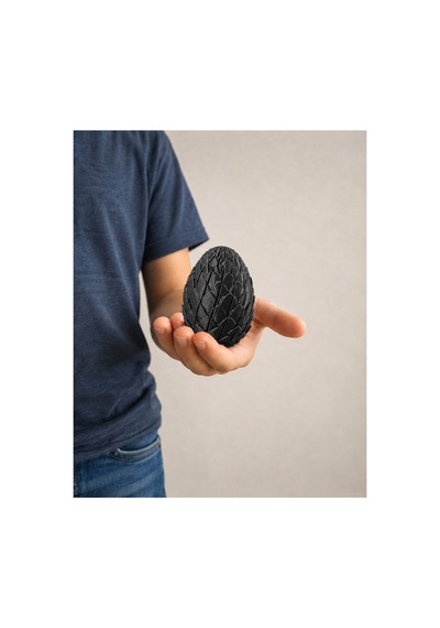 Alvera Dönüşen Ejderha Yumurtası 3d Baskı Twisty Fidget Oyuncağı-siyah