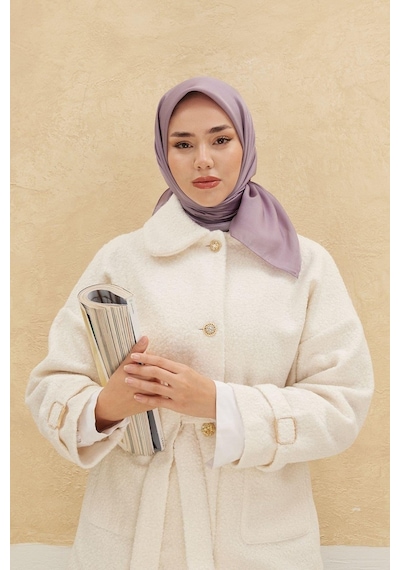 Silk Home Düz Shiny Eşarp - Erguvan - Erguvan