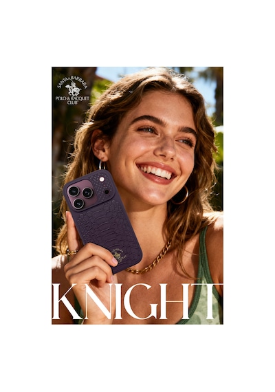 Sbprc İphone 18 Pro Max / 17 Pro Max Kılıf Pu Deri Timsah Tasarım M-safe Business Knight Kapak Mor