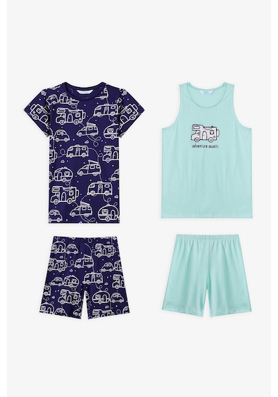 Penti Mint Yeşili Erkek Çocuk Adventure Await Pamuklu 2'li Pijama Takımı