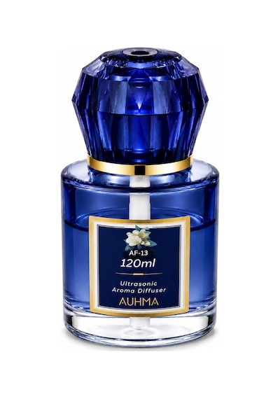 Auhma Af-13 120ml Şarjlı Ultrasonik Araç Koku Difüzörü Mavi Ambiyans Işıklı Chanel Esans Aroma Yayıcı