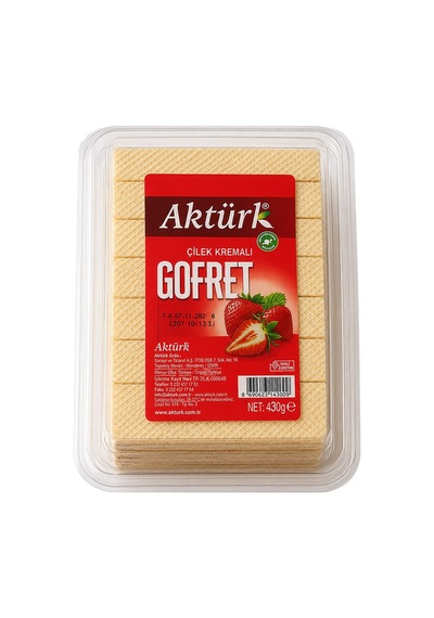Aktürk Gofret Vanilyalı 475 Gr Ve Çilek Ve Muz Kremalı 430 Gr 6 Lı Karma Paket
