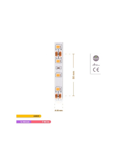 ACK Şerit LED 60 Led'li Gold Işık 7W 5 Metre AS01-00807