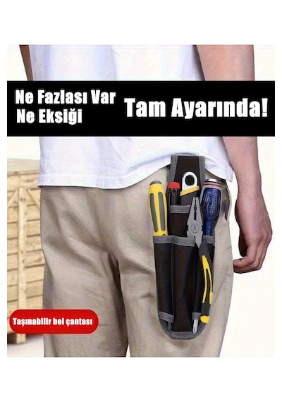 Bel Tipi Hırdavat Alet Çantası Hırdavat Çantası Elektrikçiler Teknisyenler Ustalar İçin Özel Tasarım 27cmx10cm