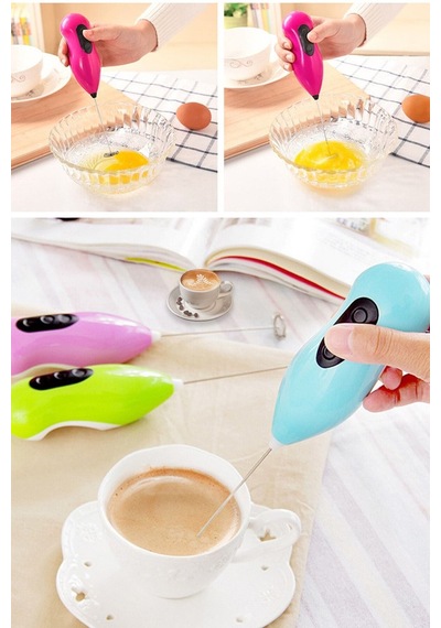 Mini Mixer Kahve Süt Köpürtücü Karıştırıcı Cappucino Mikser - Pratik Pilli Köpürtücü Plastik Diğer