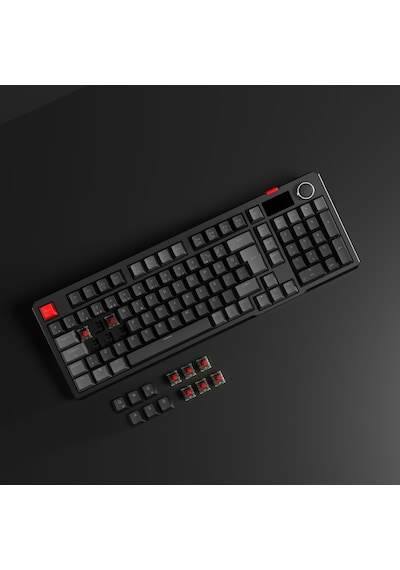 Loyal Pro Siyah/gri 3 Bt + 2.4 Ips Ekranlı Red Switch Rgb Mekanik Kablosuz Klavye