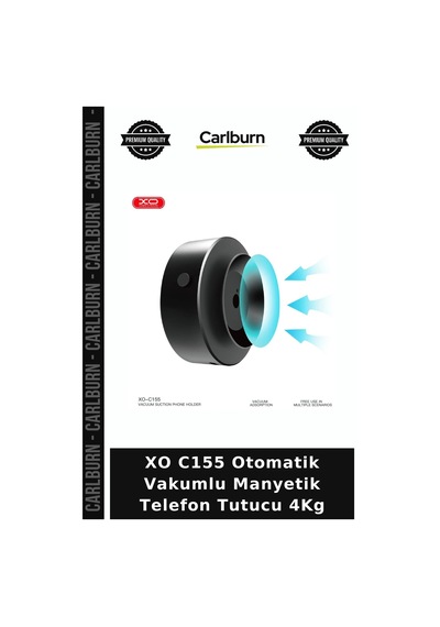 Xo C155 Otomatik Vakumlu Manyetik Telefon Tutucu 4kg Araç Aksesuarı Mobil Aksesuar