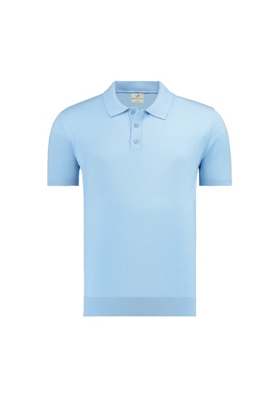 Anthony Jackson Premium Erkek Triko Polo Yaka T-shirt Giovanni Açık Mavi
