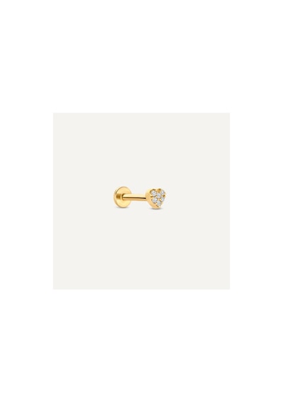 14 Ayar Altın Taşlı Ames Tragus Küpe