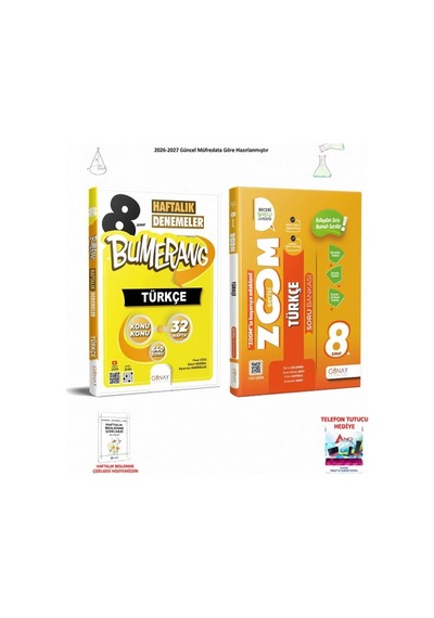 Günay 8. Sınıf Lgs Türkçe 2 Kitaplı Başarı Seti Set 056