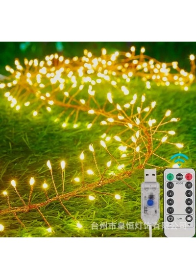 Hubrendy Emin 6m 200 Led Gün Işığı Uzaktan Kumandalı 8 Modlu Usb'li