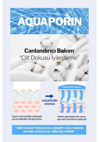 Derma Factory Aydınlatıcı ve Pürüzsüzleştirici Selüloz Peeling Gel Derma Factory Aquaporin Peeling Gel 120 ML