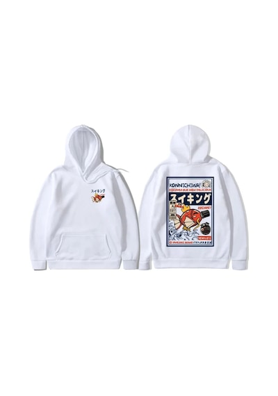 Tarzsokak Beyaz Anime Final Fantezi Xıv Hoodie Komik Hoodies Sevimli Büyük Moogle Ve Chocobo Ra
