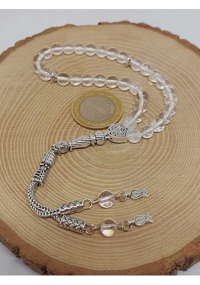 Yasamtohumu Kristal Kuvars Taşı 33lük Tesbih 6mm 4734 Çok Renkli