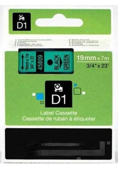 Dymo -45809 Yeşil Üzerine Siyah Uyumlu Etiket