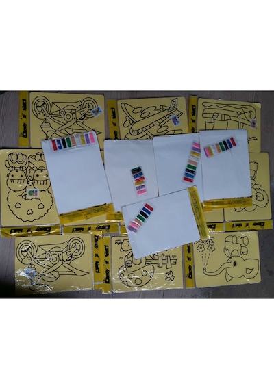 4 Adet Büyük Boy (A4) Kum Boyama Seti