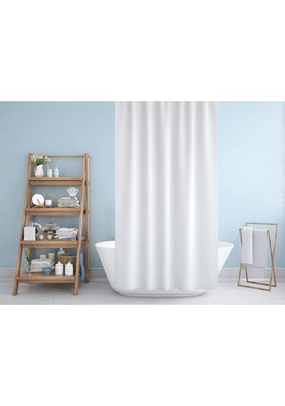 Zethome Jackline Banyo Duş Perdesi 0010 Beyaz Tek Kanat 240x200 Beyaz