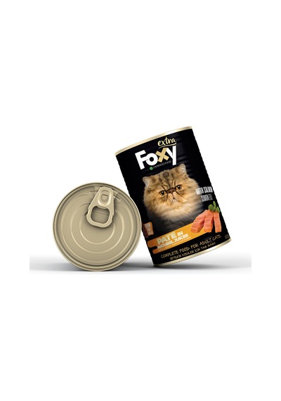 Foxy Ekstra Somon Etli Pate Konserve Yetişkin Kedi Maması 400 G