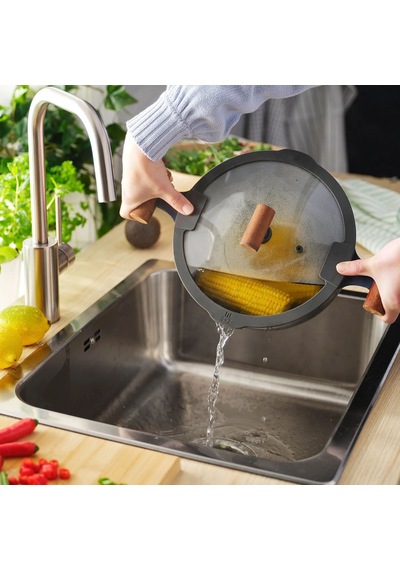 Ikea Klıppfısk Kapaklı Tencere 5 L 24 Cm Kahverengi - Lacivert 2 Parça