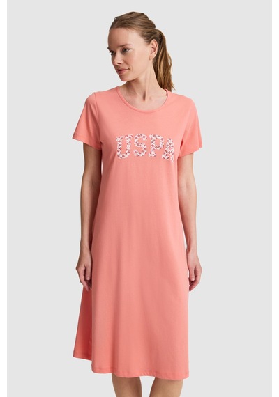 U.s. Polo Assn. Kadın Somon Pijama Takım 50326517-vr047