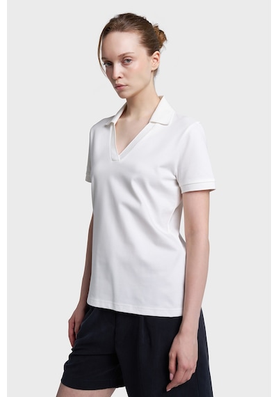 Lescon Kadın Kısa Kollu Polo Yaka T-shirt 26y-2108 Beyaz