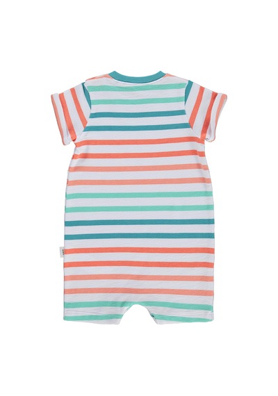 Civil Baby Çizgili 6-18 Ay Tulum - Beyaz