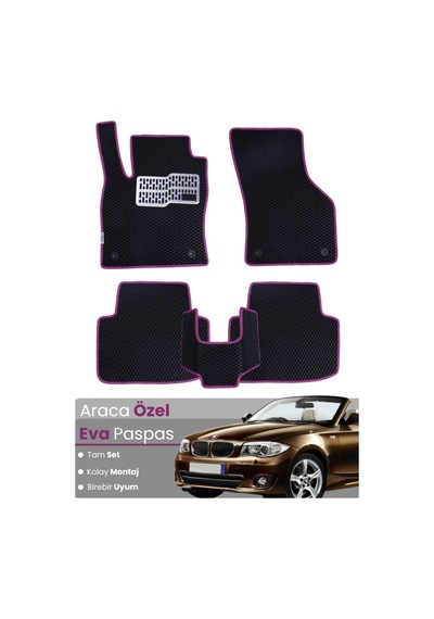 Bmw 1 Serisi E88 Cabrio 2004-2011 Uyumlu Eva Paspas Tam Set Araca Özel,su Geçirmez,kolay Montaj 202