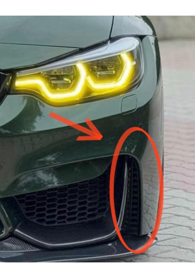 Bmw F80 M3 Ön Tampon Köşe Izgarası / Sis Farı Çerçevesi Köşe