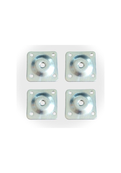 M8 Tabla Metal Kare Tabla Sacı Baza Ayağı Tablası Sehpa Tablası Ince Diş Tabla 50 X 50 Mm 4 Adet Mob