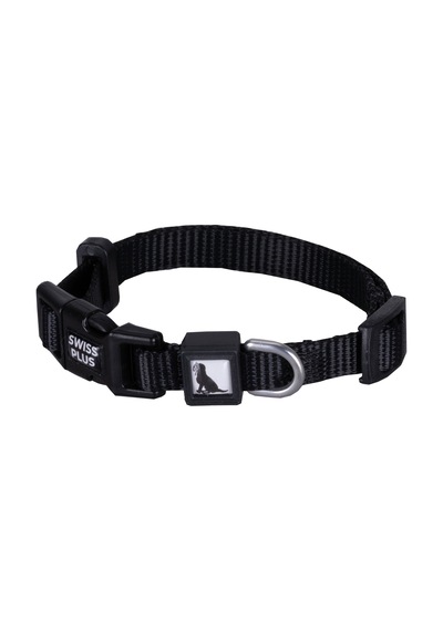 Swissplus Urban Paws Köpek Tasması Noir Black Ayarlanabilir, Dayanıklı, Hafif-10mm Siyah