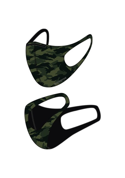 BLACKSPADE Unisex Koruyucu Maske Yeşil Kamo M