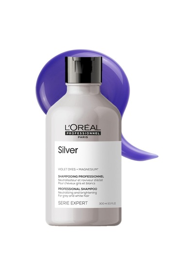 Serie Expert Silver Çok Açık Sarı, Gri Ve Beyaz Saçlar İçin Renk Dengeleyici Mor Şampuanı 300 Ml