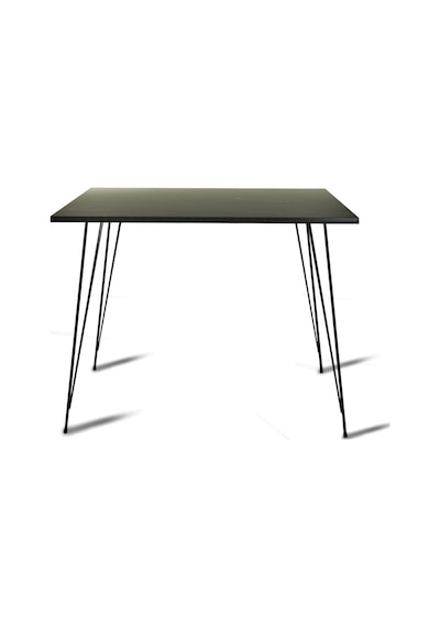Pasific Home Sandalf Metal Ayaklı Mutfak Masası Kare 90x90 Siyah Mermer