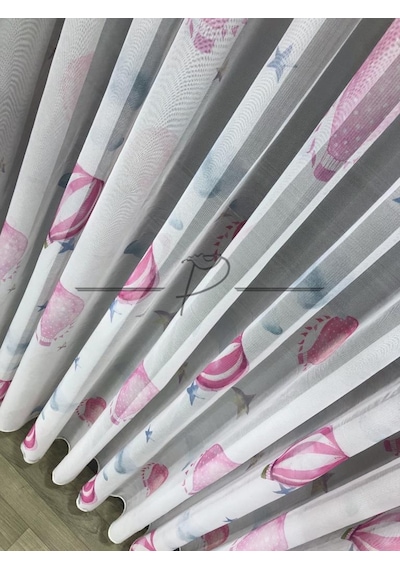 Çocuk Odası Tül Perdesi Baloon Desen Çok Renkli