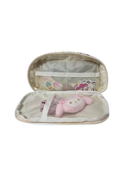 Chiikawa Ve Sanrio Temalı Çok Bölmeli Kalemlik - Çok Fonksiyonlu Fermuarlı Kalemlik Sarı