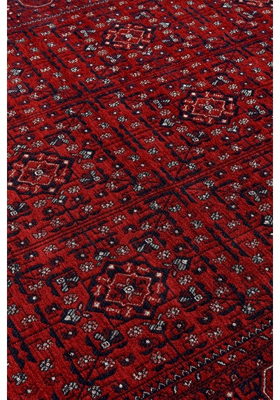 Kırmızı Renkli Afgan Tarzı Altı Kaymaz Şönil Kilim-58