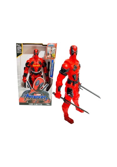 Deadpool Figür Oyuncak 29 Cm Işıklı Sesli Karakter Dead Pool