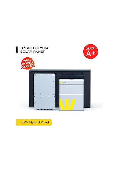 Werer Energy 5kW Hybrid Solar Paket - LiFePO4 Batarya/Inverter/Solar Panel