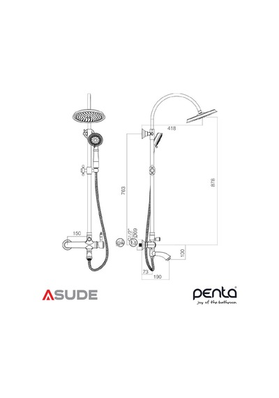 Penta 2414 Bosphorus Gold Banyo&duş Sistemi Altın