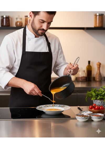 Polochef Granit Sütlük Ve Sosluk 14 Cm Siyah İndüksiyonlu Mini Tencere Diğer