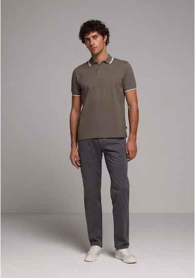 Colin's Colins Regular Fit Polo Yaka Düz Erkek Yeşil Kısa Kol Tişört Cl1080027 Q1.v2 Kha Haki