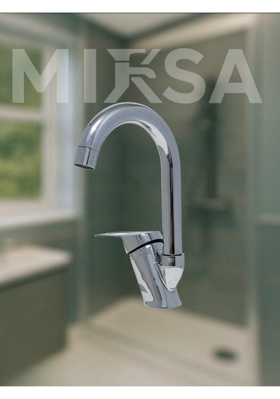 Baston Borulu Banyo Lavabo Bataryası, Musluğu, Çeşmesi Çift Su Girişli Krom